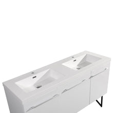 Load image into Gallery viewer, Bathroom Vanity - Annecy 60&quot; Minimalist White Two Doors, One Drawer, Bathroom Vanity