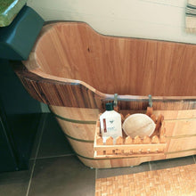 Load image into Gallery viewer, Bathtubs - ALFI Brand AB1148 59&quot; Free Standing Wooden Bathtub With Chrome Tub Filler