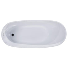 Load image into Gallery viewer, Bathtubs - ALFI Brand AB8826 68 Inch White Oval Acrylic Free Standing Soaking Bathtub
