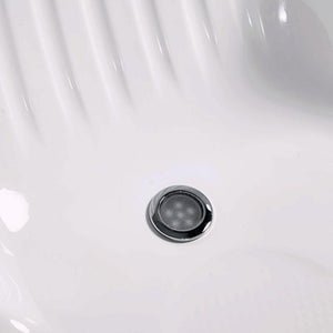 Bathtubs - EAGO AM505ETL 5-Feet Corner Acrylic White Waterfall Whirlpool Bathtub For Two