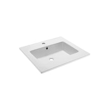 Load image into Gallery viewer, Vanity Top Sink - Square Voltaire 25&quot; Vanity Top Sink With Variant Faucet Openings