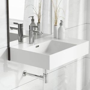 Wall Mount Bathroom Sink - SM-WS322 St. Tropez 24 X 18 Ceramic Wall Hung Sink With Left Side Faucet Mount
