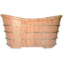 Load image into Gallery viewer, Bathtubs - ALFI Brand AB1105 63&quot; Free Standing Cedar Wooden Bathtub