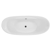 Load image into Gallery viewer, Bathtubs - ALFI Brand AB8803 68 Inch White Oval Acrylic Free Standing Soaking Bathtub