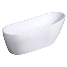 Load image into Gallery viewer, Bathtubs - ALFI Brand AB8826 68 Inch White Oval Acrylic Free Standing Soaking Bathtub