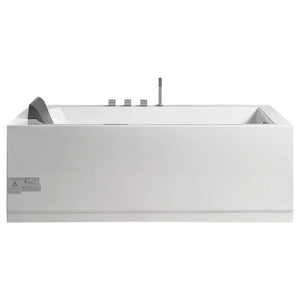 Bathtubs - EAGO AM154ETL Acrylic White Rectangular Whirlpool Bathtub W Fixtures