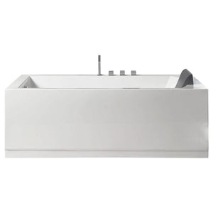 Bathtubs - EAGO AM154ETL Acrylic White Rectangular Whirlpool Bathtub W Fixtures