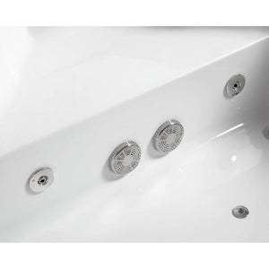 Bathtubs - EAGO AM156ETL 5 Ft Clear Corner Acrylic Whirlpool Bathtub For Two