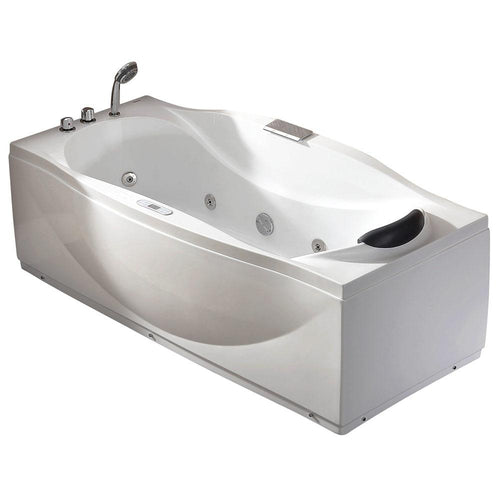 Bathtubs - EAGO AM189ETL 6 Ft Acrylic White Whirlpool Bathtub With Fixtures