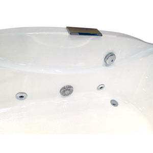 Bathtubs - EAGO AM189ETL 6 Ft Acrylic White Whirlpool Bathtub With Fixtures