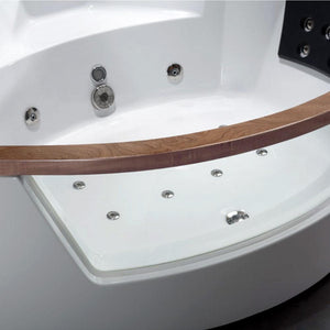 Bathtubs - EAGO AM197ETL 5 Ft Clear Rounded Corner Acrylic Whirlpool Bathtub For Two