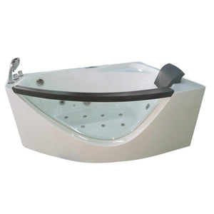 Bathtubs - EAGO AM198ETL 5-Foot Clear Rounded Left Corner Acrylic Whirlpool Bathtub