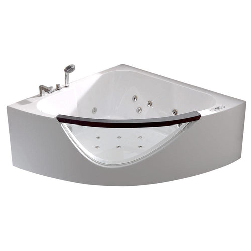 Bathtubs - EAGO AM199ETL 5-Foot Clear Rounded Corner Acrylic Whirlpool Bathtub For Two