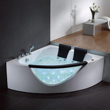 Load image into Gallery viewer, Bathtubs - EAGO AM199ETL 5-Foot Clear Rounded Corner Acrylic Whirlpool Bathtub For Two