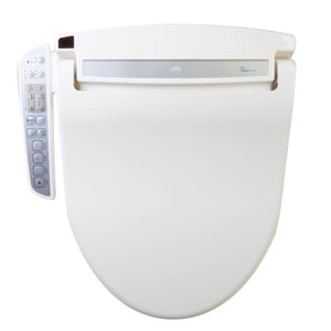 Bidets - DIB-1500 White Automatic Smart Bidet Seat With Attached Touch-Pad Control Panel