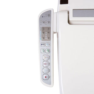 Bidets - DIB-1500 White Automatic Smart Bidet Seat With Attached Touch-Pad Control Panel