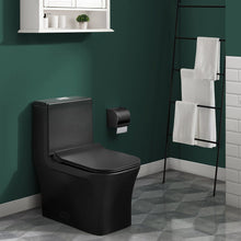 Load image into Gallery viewer, Dual Flush Toilet - SM-1T106MB Concorde One Piece Square Toilet Dual Flush In Matte Black 0.8/1.28 Gpf