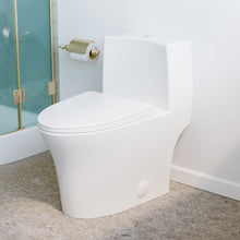 Load image into Gallery viewer, Dual Flush Toilet - SM-1T128 Bastille One-Piece Elongated Dual Flush Toilet 0.8/1.28 Gpf