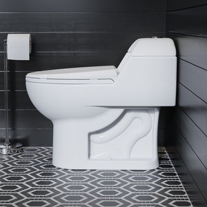 Dual Flush Toilet - SM-1T803 Chateau One Piece Elongated Toilet Dual Flush 0.8/1.28 GPF