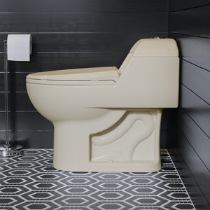 Dual Flush Toilet - SM-1T803BQ Chateau One Piece Elongated Dual Flush Toilet In Bisque