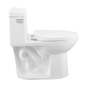 Left Side Flush Toilet - SM-1T121 Avallon One Piece Toilet Side Flush 1.28 Gpf