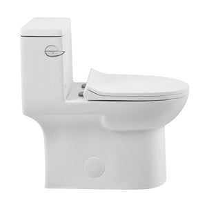 Left Side Flush Toilet - SM-1T125 Daxton One Piece Elongated Left Side Flush Toilet 1.28 GPF