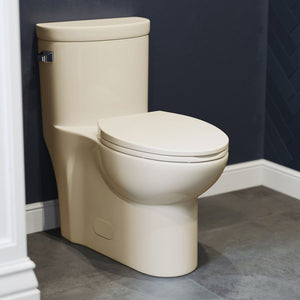Left Side Flush Toilet - SM-1T206BQ Sublime One Piece Elongated Left Side Flush Handle Toilet In Bisque