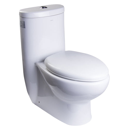 Eago WD332 Round Modern Wall Mount Dual Flush Toilet Bowl