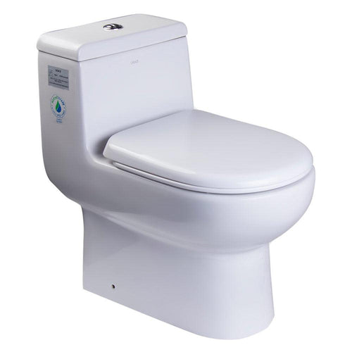 One Piece Toilet - EAGO TB351 Dual Flush One Piece Eco-friendly High Efficiency Low Flush Ceramic Toilet