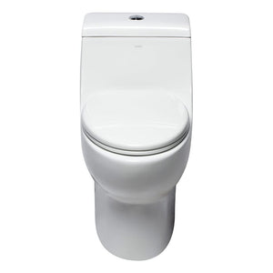 One Piece Toilet - EAGO TB358 Dual Flush One Piece Elongated Ceramic Toilet