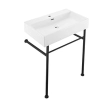 Load image into Gallery viewer, Pedestal Bathroom Sink - Claire 24&quot; Console Sink W/Stainless Steel Legs In Various Colors