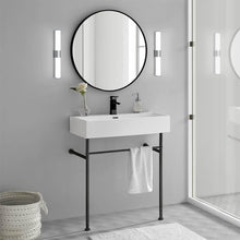 Load image into Gallery viewer, Pedestal Bathroom Sink - Claire 30&quot; Console Sink W/Stainless Steel Legs In Various Colors