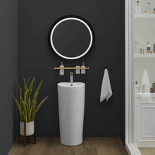 Load image into Gallery viewer, Pedestal Bathroom Sink - SM-PS307 Monaco Circular Basin Pedestal Sink
