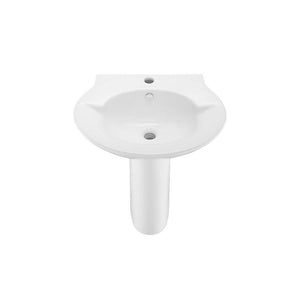 Pedestal Bathroom Sink - SM-PS309 Plaisir Rounded Basin Pedestal Sink