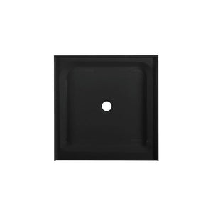 Shower Base - Voltaire SM-SB529 36" X 36" Black Acrylic Single-Threshold, Center Drain, Shower Base