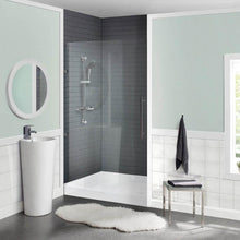 Load image into Gallery viewer, Shower Base - Voltaire SM-SB529 36&quot; X 36&quot; Black Acrylic Single-Threshold, Center Drain, Shower Base