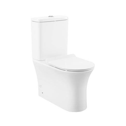 Two Piece Toilet - SM-2T120 Calice Two Piece Elongated Rear Outlet Toilet Dual Flush 0.8/1.28 GPF