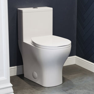 Two Piece Toilet - SM-2T257 Sublime II Compact Two Piece Toilet 24" Long Dual Flush 0.8/1.28 GPF