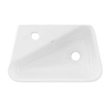 Load image into Gallery viewer, Wall Mount Bathroom Sink - SM-WS314 18&quot; X 11&quot; Ceramic Wall Hung Sink With Left Side Faucet Mount